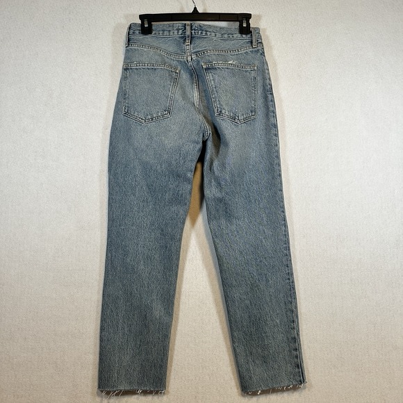 AGOLDE‎ Fen High Rise Relaxed Taper Button Fly Blue Jeans in Wander Size 26 NWT - Picture 9 of 16